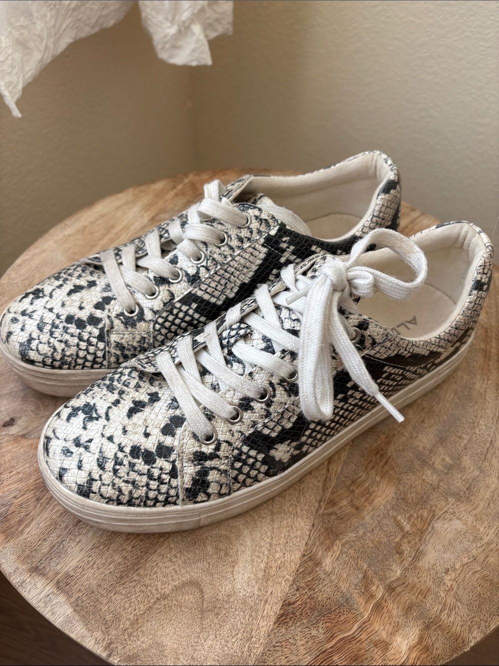 Aldo Low-Top Sneakers — Black & Cream